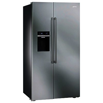 Smeg SBS63XED American Style Fridge Freezer, Stainless Steel & Silver